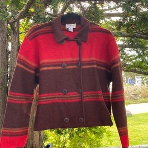 Vintage Wool jacket ,Talbots Double breasted Great condition Bright & beautiful